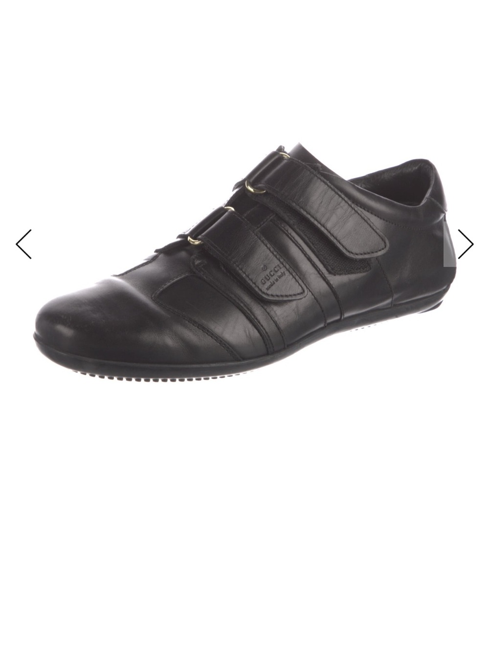 Gucci Black Leather Strap Slip-On Loafer size 7-7.5